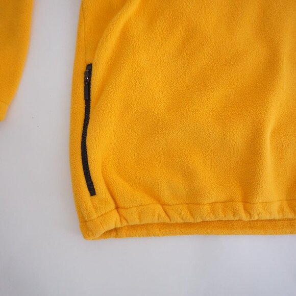 Eddie Bauer EBTEK Yellow Fleece Quarter Zip Pullover Retro 80s/90s Large - Picture 7 of 12